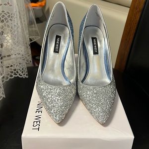 6.5 nine west glitter heels